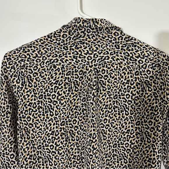 J Crew Silk Button Down Long Sleeve Cheetah Print Shirt Blouse Women’s. Size 0 - Picture 7 of 8